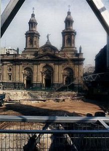 Santiago cathedral & street construction