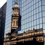 Santiago cathedral reflected