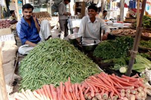 Farm goods are brought in every