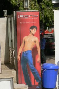 Western style advertising for jeans