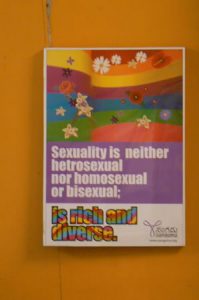Poster at Humsafar LGBT human rights organization .