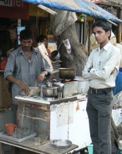 Lean guy waiting