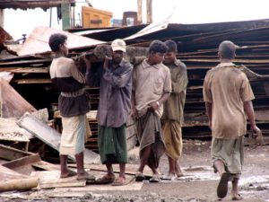 North of Chittigong in Bangladesh is the Mohsin ship breaking