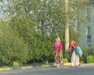 Gypsies (Roma) Along Highway