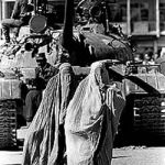 Kabul women and tanks