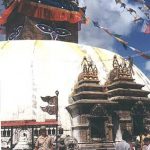 Shrines and giant stupa