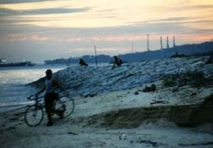 Sand dunes in southern Singapore