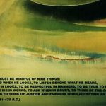 Confucian saying on poster in subway station