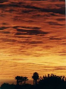 Sunset from sand dunes