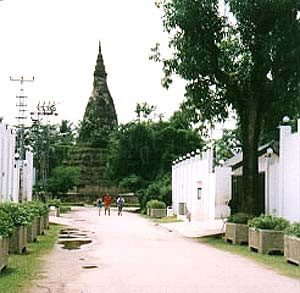 Black Stupa outside USA Embassy walls