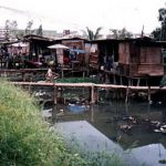 Shacks and polluted canal
