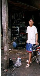 Motorbike repairman