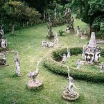 Buddha Park overview of statues (built 1958)