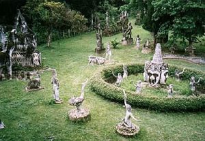 Buddha Park overview of statues (built 1958)