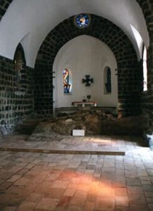 Capernaum-Church of St Peter (rock altar)