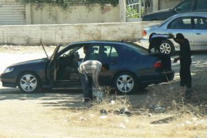 Amman - city scene: car wash