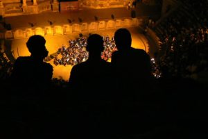 Amman - city scene: open air concert in Roman Amphitheatre