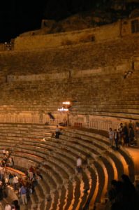 Amman - city scene: watching an open air concert in