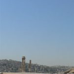 Amman - jet plane over Roman ruins