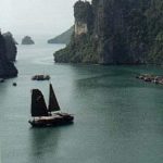 Halong Bay overview w sailboat