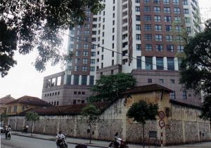 Hanoi prison with new hi-rise