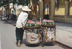 Hanoi watermelon vendor