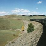 Entering Mongolia Trans-Siberian Railroad