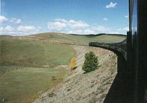 Entering Mongolia Trans-Siberian Railroad