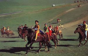 Rural kids riding horses