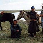 Shepherds at Ogii Nuur Lake