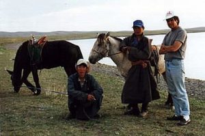 Shepherds at Ogii Nuur Lake