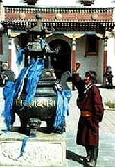 Pilgrim at Gandan Monastery, Ulan Bator