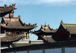 Ulan Bator temple roofs