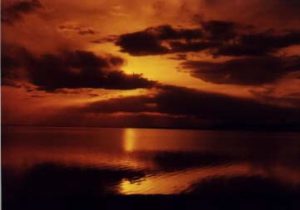 Sunset at Ogii Nuur Lake