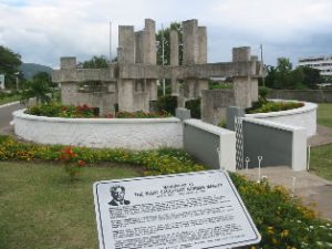 National Heroes Park memorial to Norman Manley Prime Minister 1960's