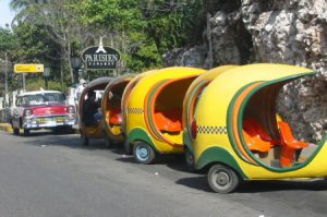 Coco-taxis' and '56 Chevy