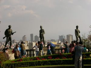 Gardens and statues of Chapultepec Castle