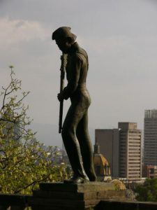 Gardens and statues of Chapultepec Castle