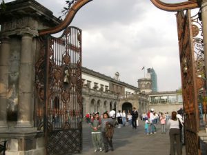 Entry gates to Chapultepec Castle