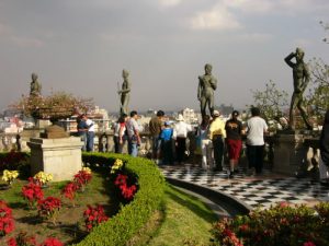 Gardens and statues of Chapultepec Castle