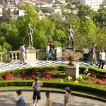 Gardens and statues of Chapultepec Castle