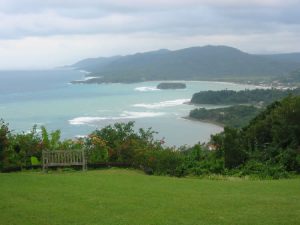 View of Jamaica's north shore from Firefly