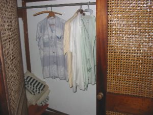 Noel Coward's shirts still hanging in closet