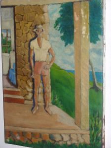 Painting of his lover Graham Payne by Noel Coward