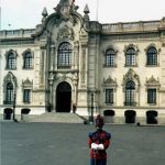 Lima guard at government house