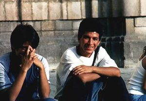 Lima guys on SF church steps