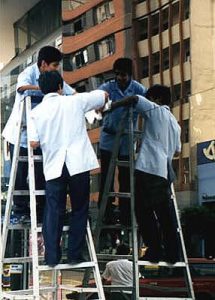 Lima Miraflores window washers