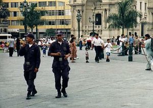 Lima police patrolling