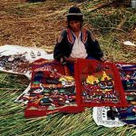 Lake Titicaca reed island vendor