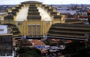 Phnom Penh central market over view